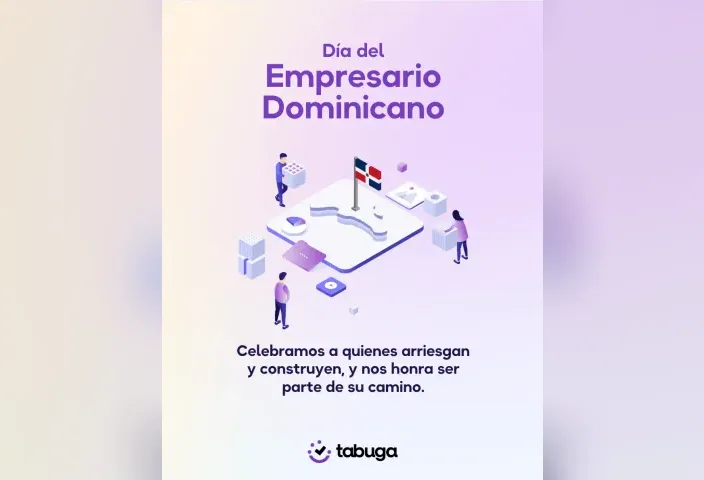 Ilustración del día del emprendedor dominicano de Tabuga